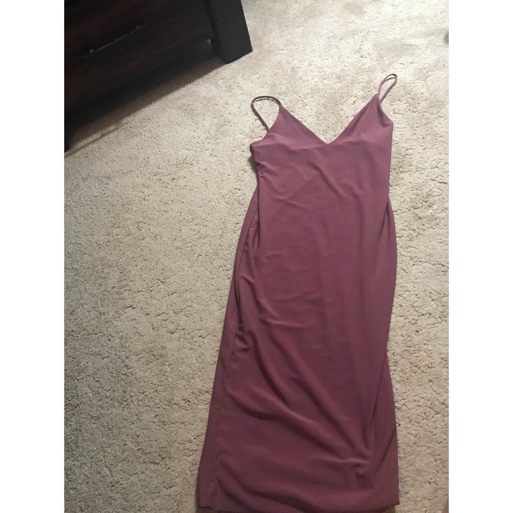Sexy mauve midi dress
